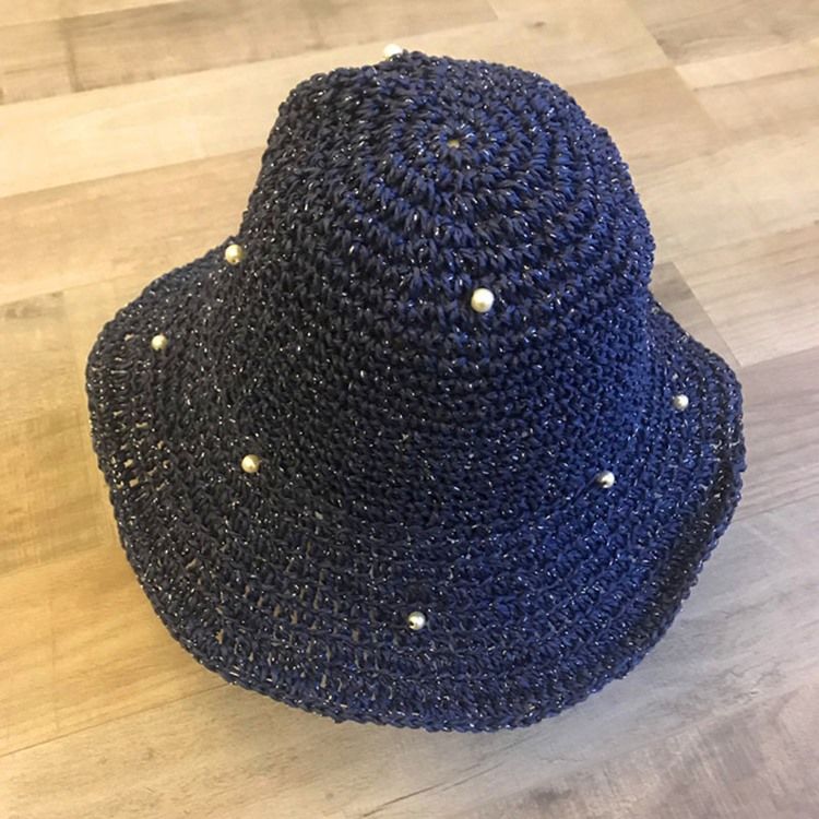 Chapéu Feminino Palha Oco Liso Pérola