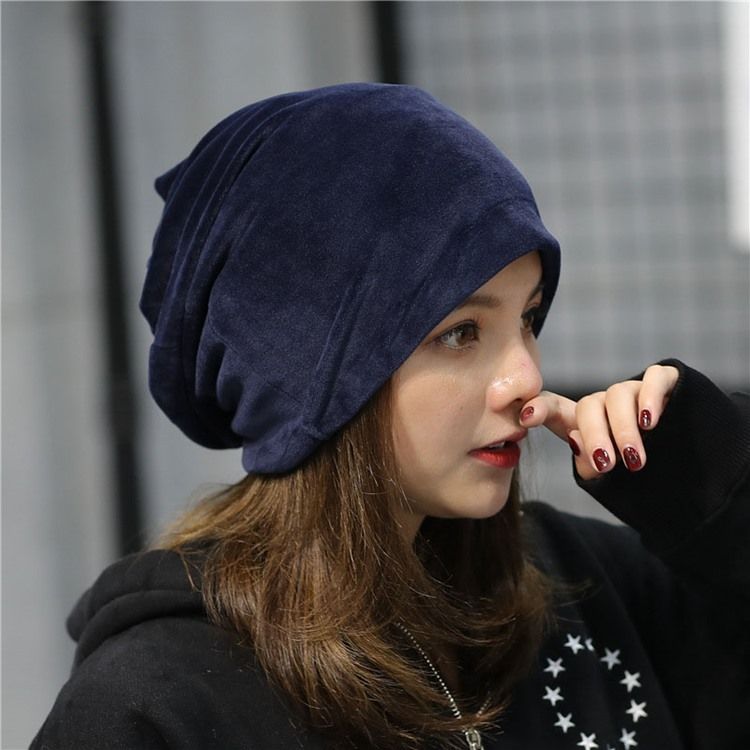 Chapéu Feminino De Pelúcia Em Pelúcia De Cor Pura