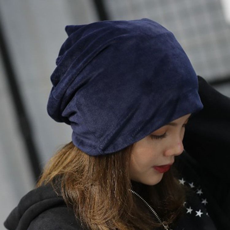 Chapéu Feminino De Pelúcia Em Pelúcia De Cor Pura
