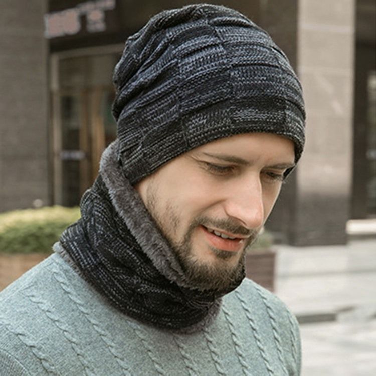 Chapéu De Lã Masculino Com Estampa De Letras De Outono