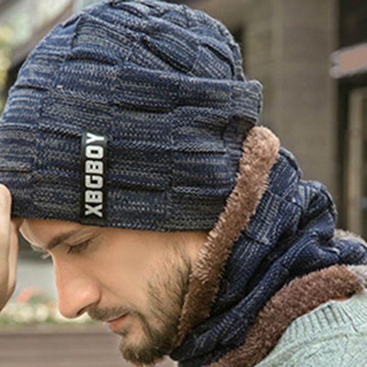 Chapéu De Lã Masculino Com Estampa De Letras De Outono