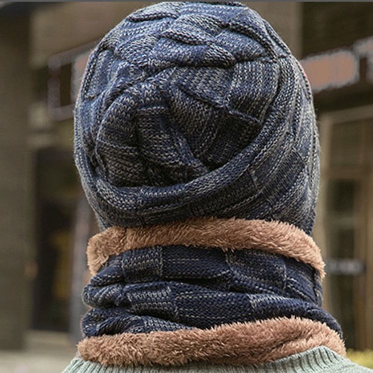 Chapéu De Lã Masculino Com Estampa De Letras De Outono