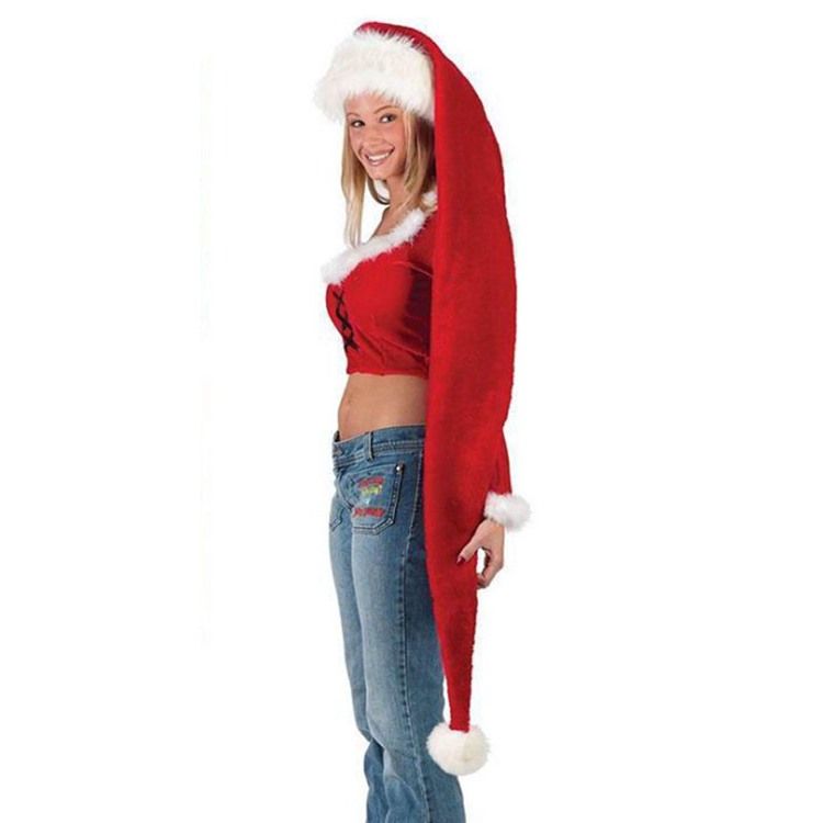 Chapéu Longo De Natal De Poliéster Feminino
