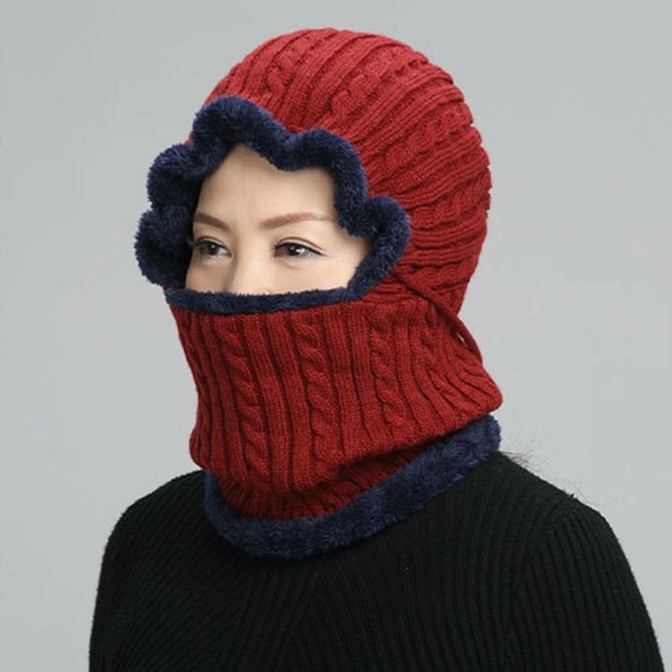 Chapéu De Malha Masculino Da Moda Em Cores Block Chapéus De Outono