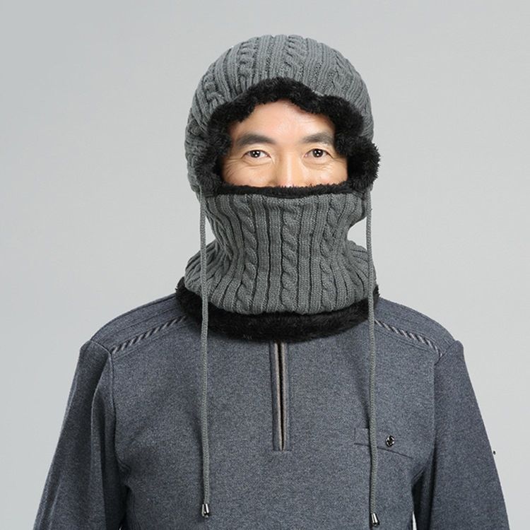 Chapéu De Malha Masculino Da Moda Em Cores Block Chapéus De Outono