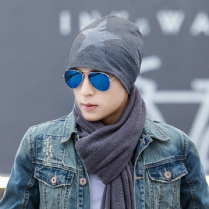 Chapéu Masculino Conciso Com Pintas De Estrelas Estilo Coreano