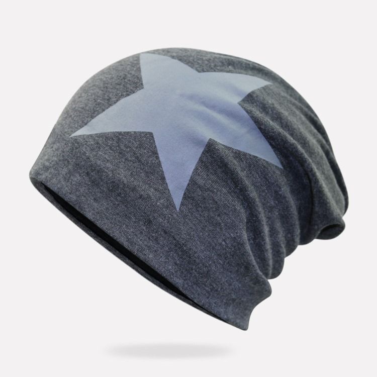 Chapéu Masculino Conciso Com Pintas De Estrelas Estilo Coreano