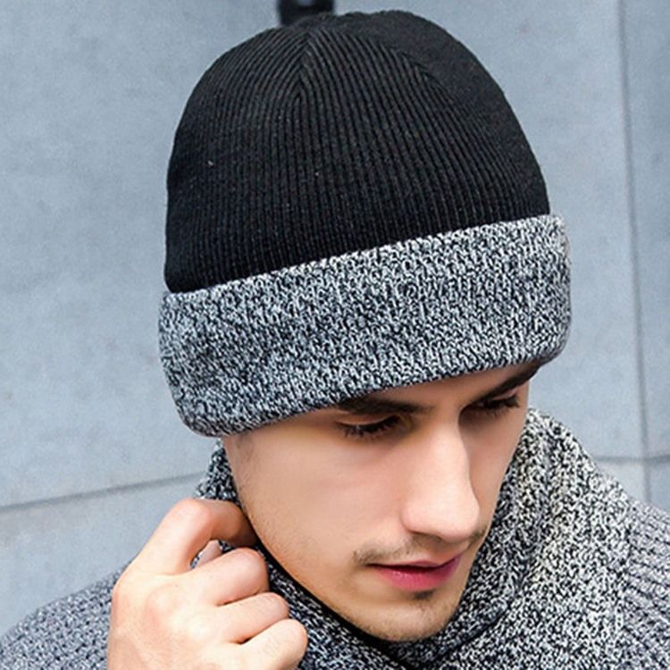 Chapéu De Outono Em Bloco De Cor Masculino