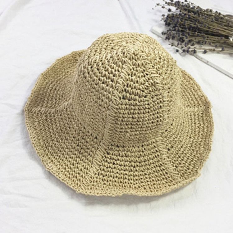 Chapéu De Palha Feminino De Verão