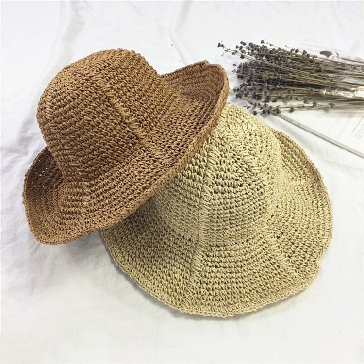 Chapéu De Palha Feminino De Verão