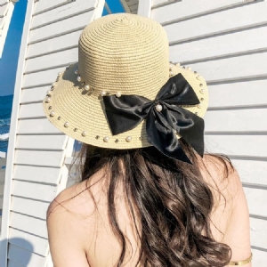 Chapéu De Sol Feminino De Pearl Bowknot