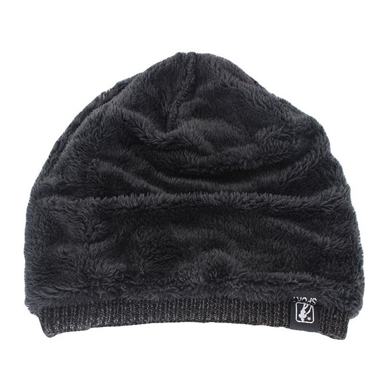 Chapéu Tricotado De Lã Liso Outono Masculino