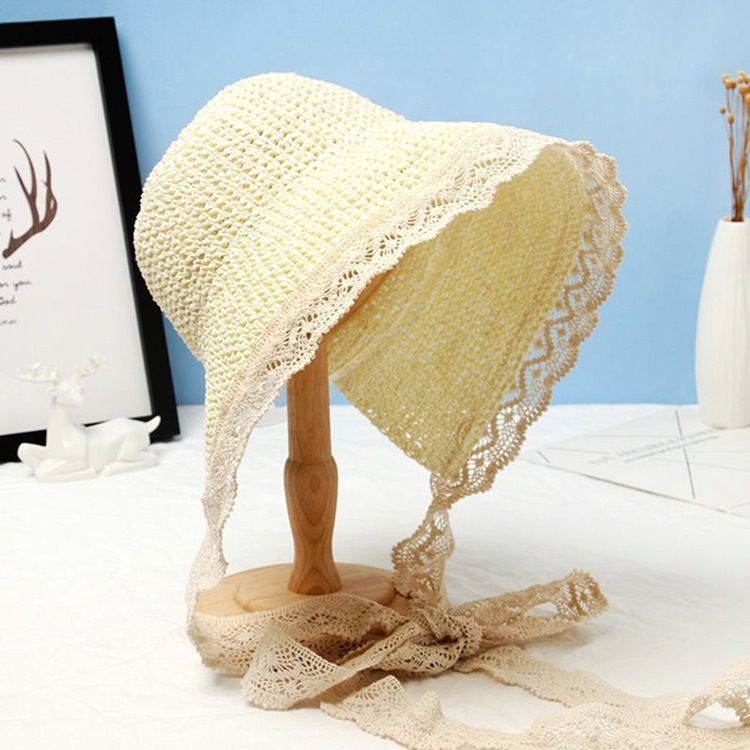Chapéus Femininos De Renda Casual Simples Outono