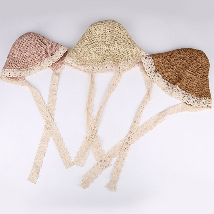 Chapéus Femininos De Renda Casual Simples Outono