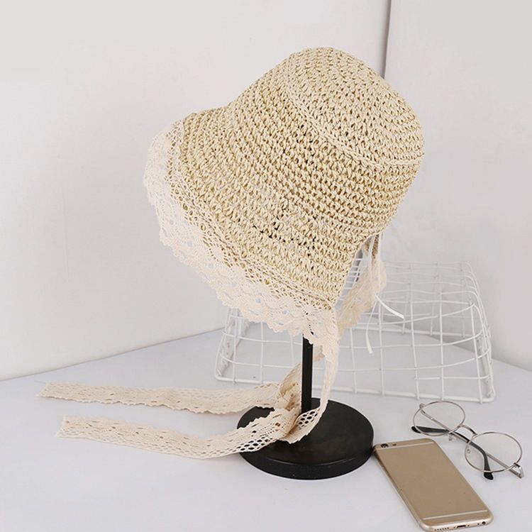 Chapéus Femininos De Renda Casual Simples Outono