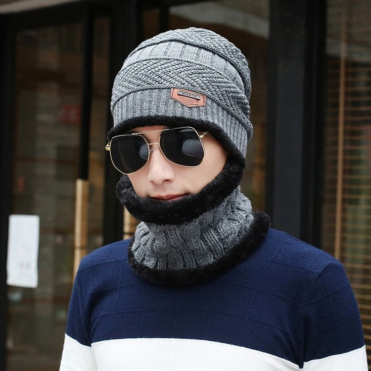 Chapéus Masculinos Casual De Fio De Lã
