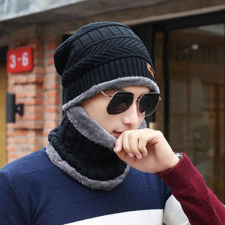 Chapéus Masculinos Casual De Fio De Lã
