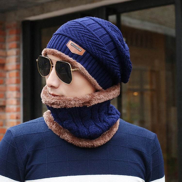 Chapéus Masculinos Casual De Fio De Lã