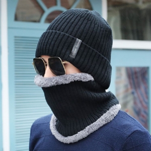 Chapéus Masculinos De Malha Casual De Inverno Quente