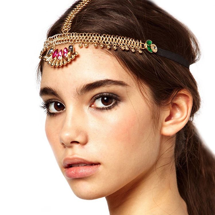 Corrente Feminino Diamante Head Chain Gift Acessórios Para Cabelo