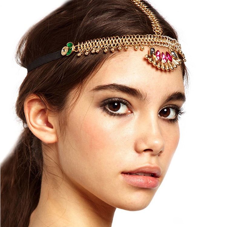 Corrente Feminino Diamante Head Chain Gift Acessórios Para Cabelo