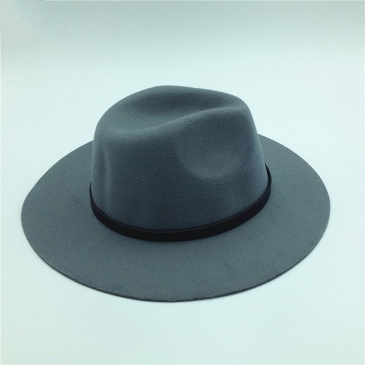 Fedora Wool Feminino Mistura Chapéus Simples De Inverno