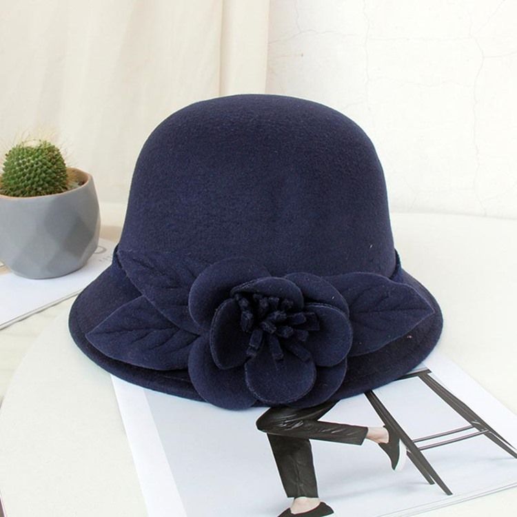 Lã 3d Feminina Mistura Chapéu Fedora