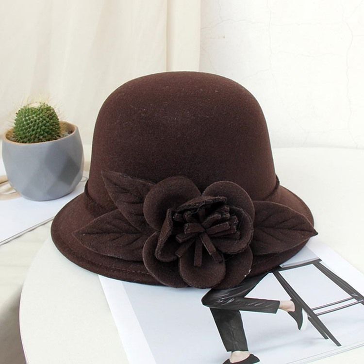 Lã 3d Feminina Mistura Chapéu Fedora