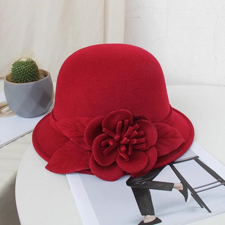 Lã 3d Feminina Mistura Chapéu Fedora