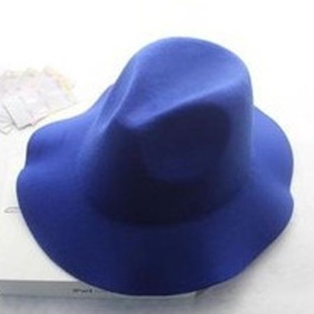 Lã Feminina Mistura Chapéu Fedora Chapéus Simples De Outono