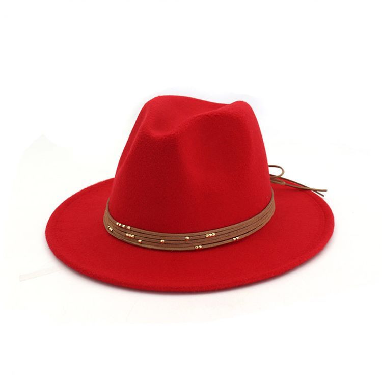 Lã Lisa Feminina Mistura Chapéu Fedora