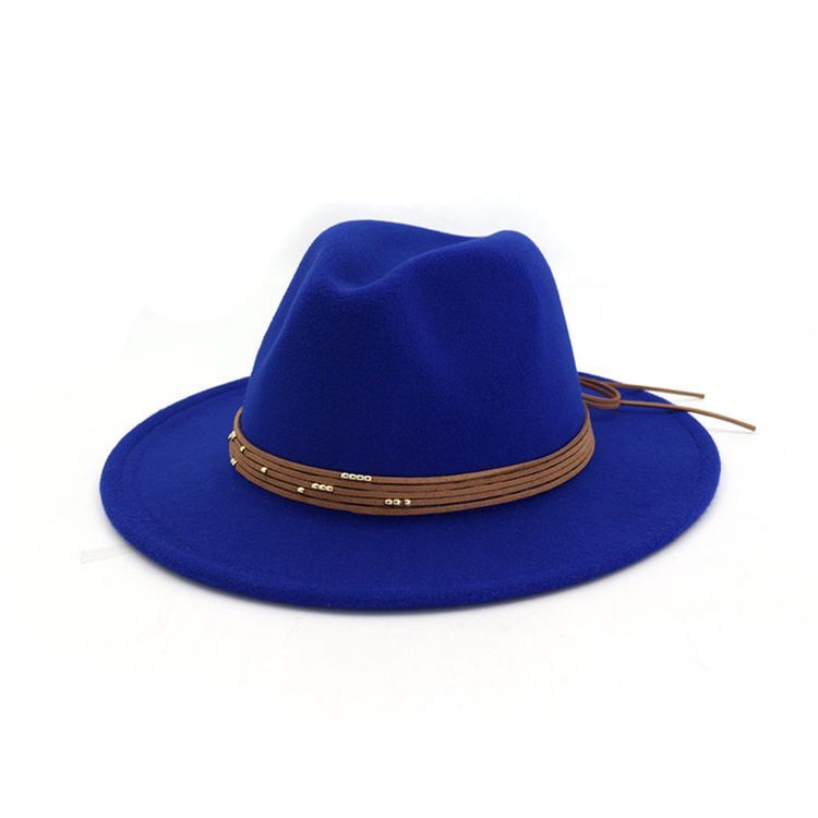 Lã Lisa Feminina Mistura Chapéu Fedora