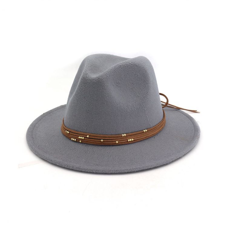 Lã Lisa Feminina Mistura Chapéu Fedora