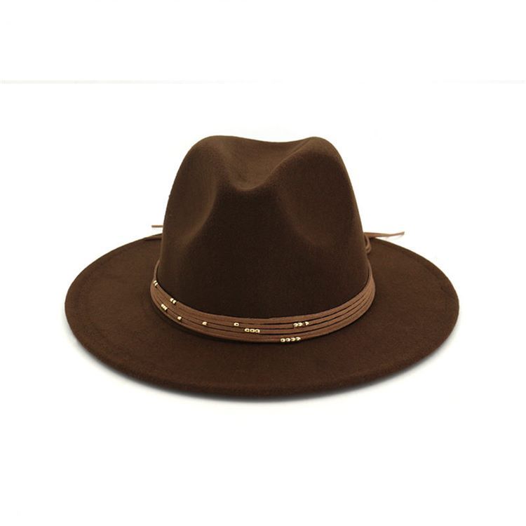 Lã Lisa Feminina Mistura Chapéu Fedora