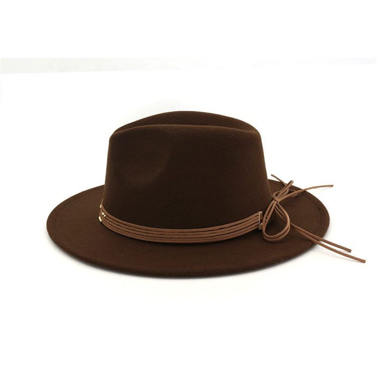 Lã Lisa Feminina Mistura Chapéu Fedora