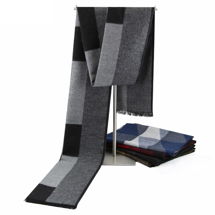 Lenço De Xadrez Masculino De Algodão Áspero De Selvedge Xadrez
