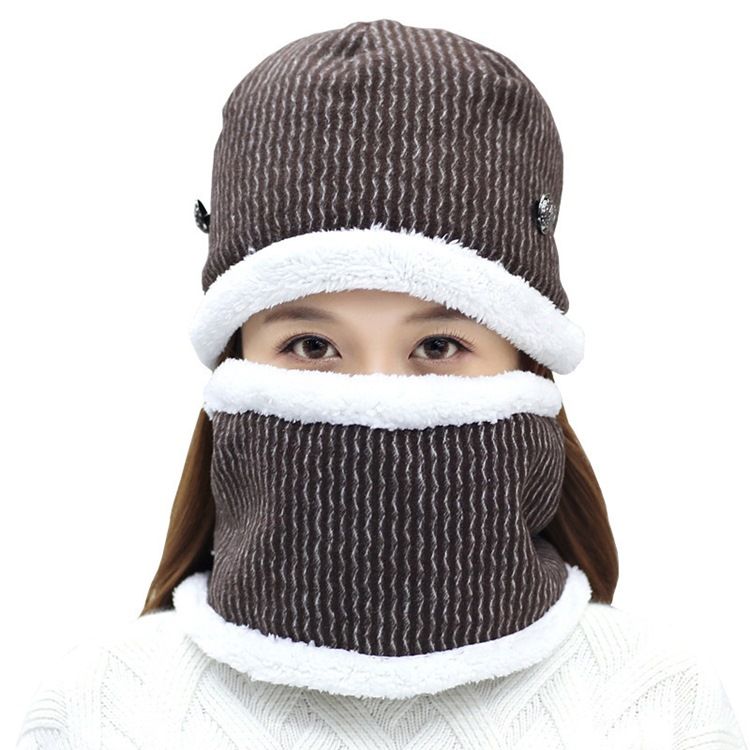 Máscara De Lenço De Chapéu De Inverno Feminino