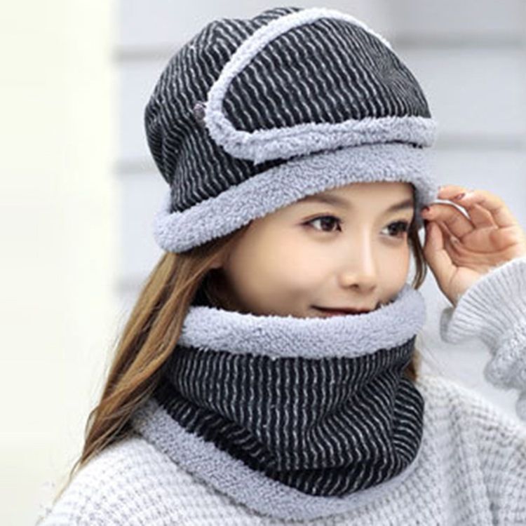 Máscara De Lenço De Chapéu De Inverno Feminino