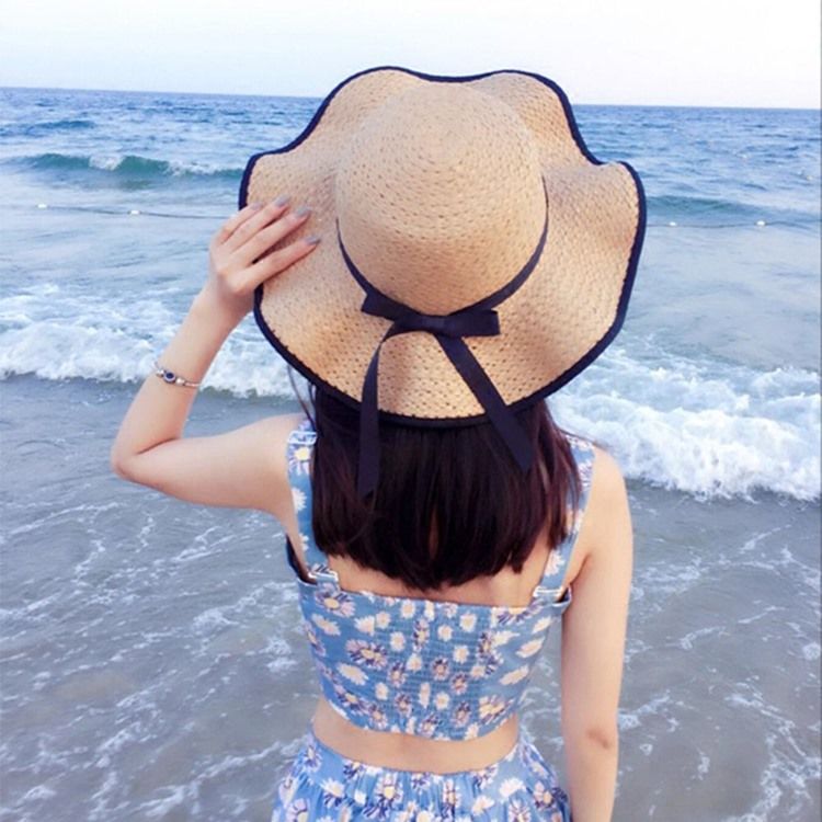 Sunhat De Aba Larga Onda Feminino