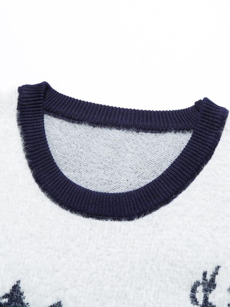 Bloqueio De Cores Blusa Masculina Fina Europeia Estampada