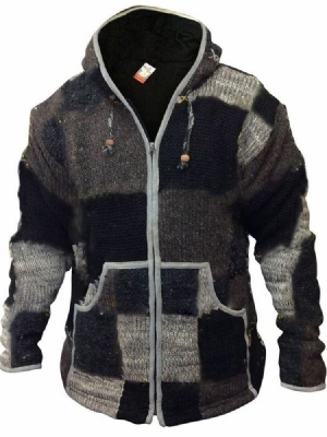 Casaco Masculino Com Capuz E Blusa Solta Vintage