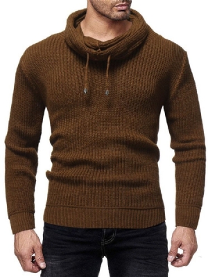 Gola Heap De Cor Lisa Camisola Fina Masculina De Inverno