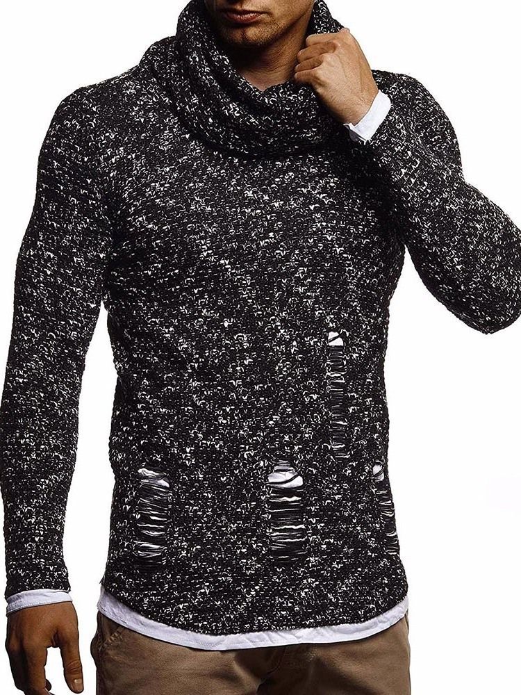 Moletom Hole Heap Collar Fall Slim Masculino