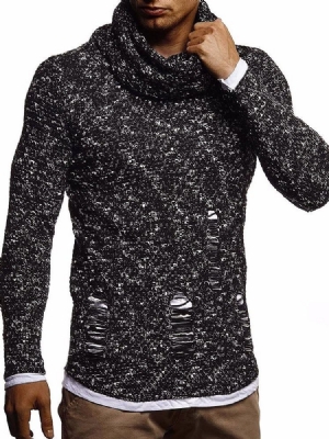 Moletom Hole Heap Collar Fall Slim Masculino