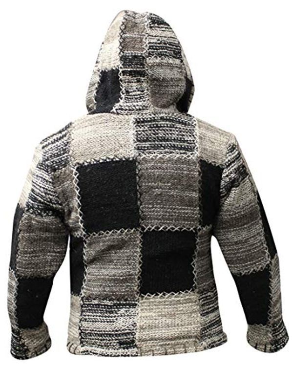 Moletom Padrão Masculino Com Capuz E Zíper Com Zíper Vintage
