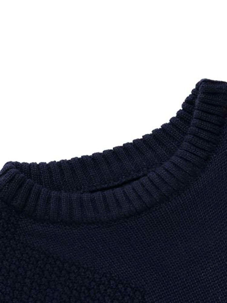 Patchwork Color Block Suéter Casual Masculino Padrão
