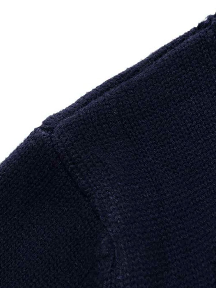 Patchwork Color Block Suéter Casual Masculino Padrão