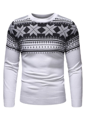 Patchwork Scoop Masculino Suéteres Casual