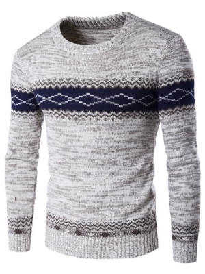 Pulôver Jacquard Vogue Masculino Suéter
