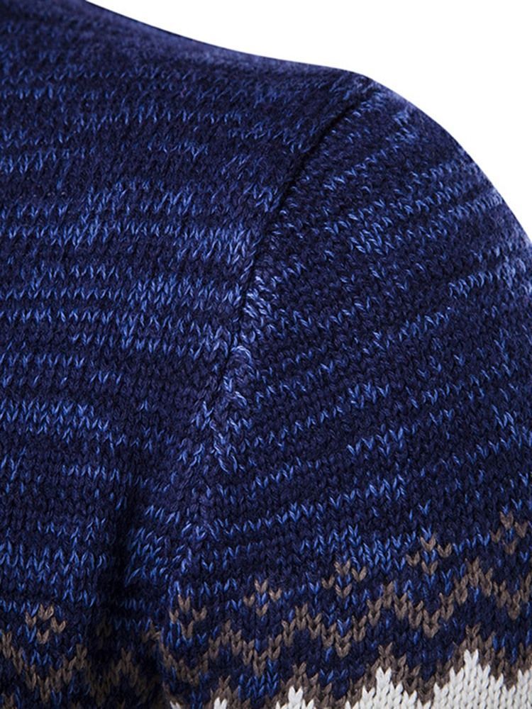 Pulôver Jacquard Vogue Masculino Suéter
